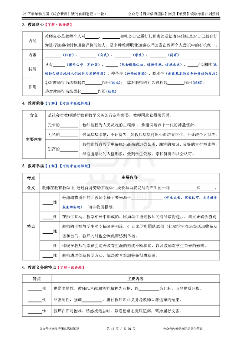25下幼儿-综合素质-一轮默写自测笔记_教资_25下资料合集二_2025下一轮默写本_幼儿：一轮笔记重点笔记默写本