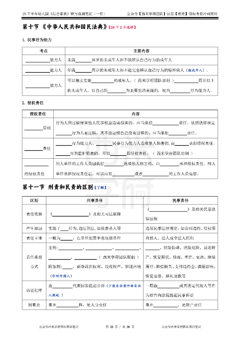 25下幼儿-综合素质-一轮默写自测笔记_教资_25下资料合集二_2025下一轮默写本_幼儿：一轮笔记重点笔记默写本