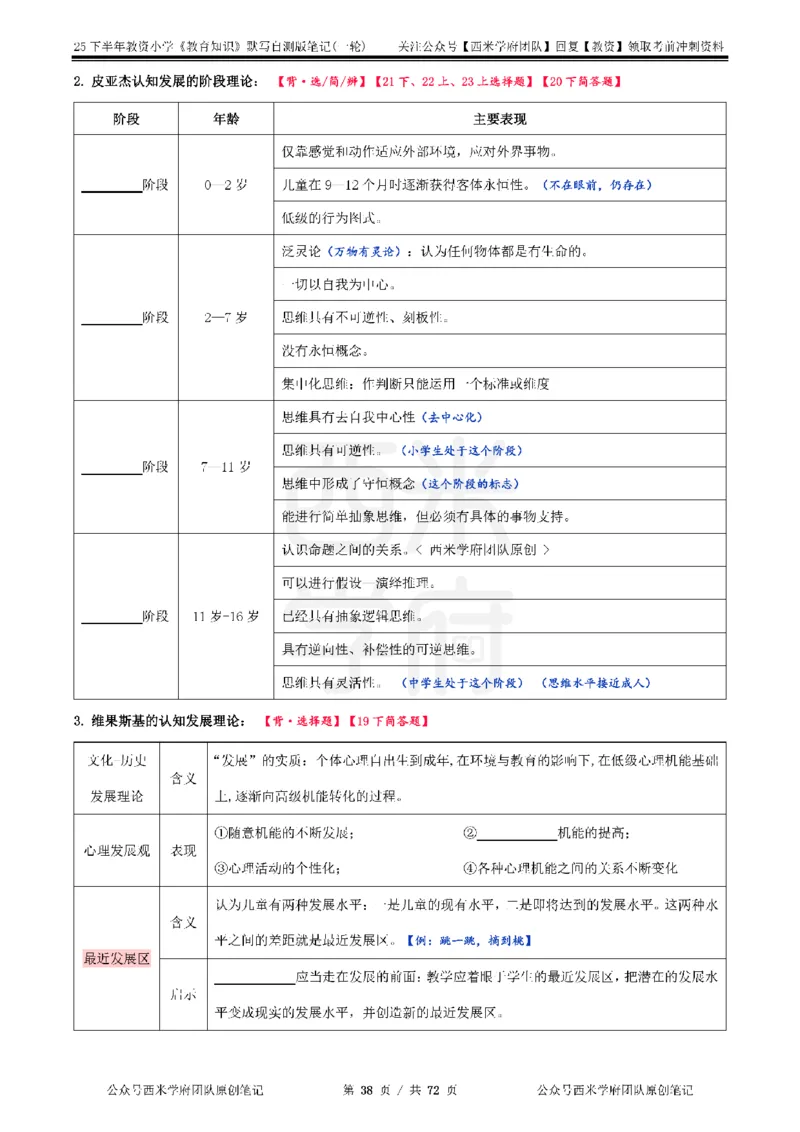 25下小学-教育知识-一轮默写自测笔记_教资_25下资料合集二_2025下一轮默写本_小学：一轮笔记重点笔记默写本