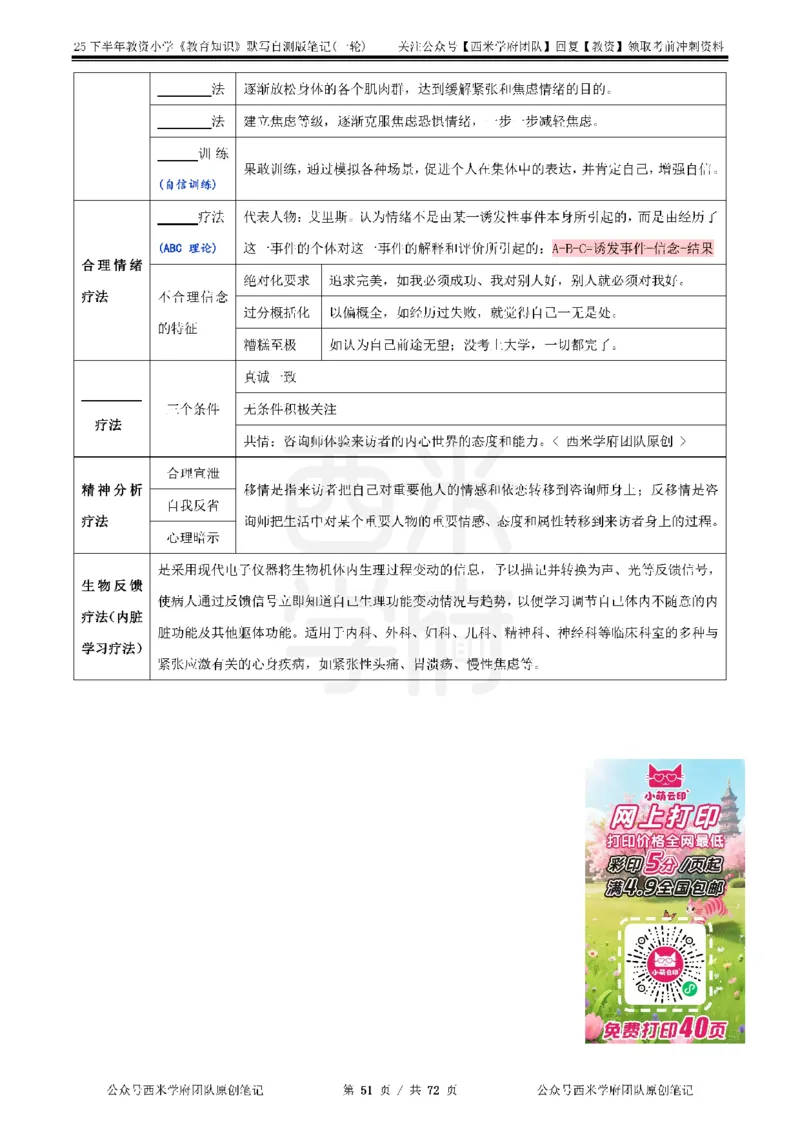 25下小学-教育知识-一轮默写自测笔记_教资_25下资料合集二_2025下一轮默写本_小学：一轮笔记重点笔记默写本