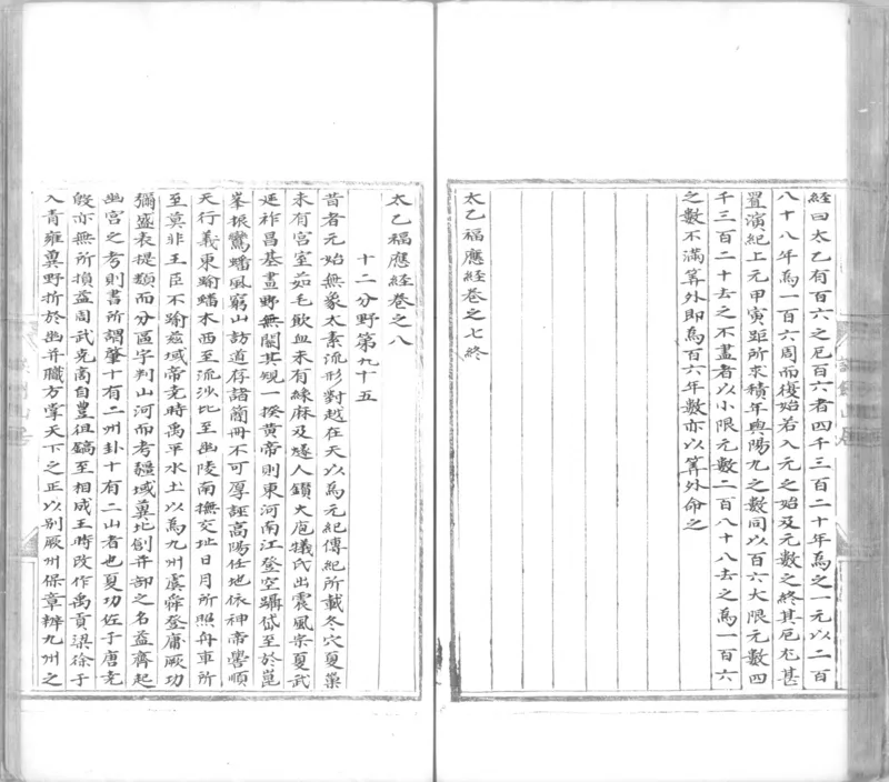 景祐太乙福应经.十卷.明代谈剑山居抄本.书号12136.灰度胶片(1)_绝版书_天涯系列_t涯_绝版古籍电子书合集（13大类）_风水类