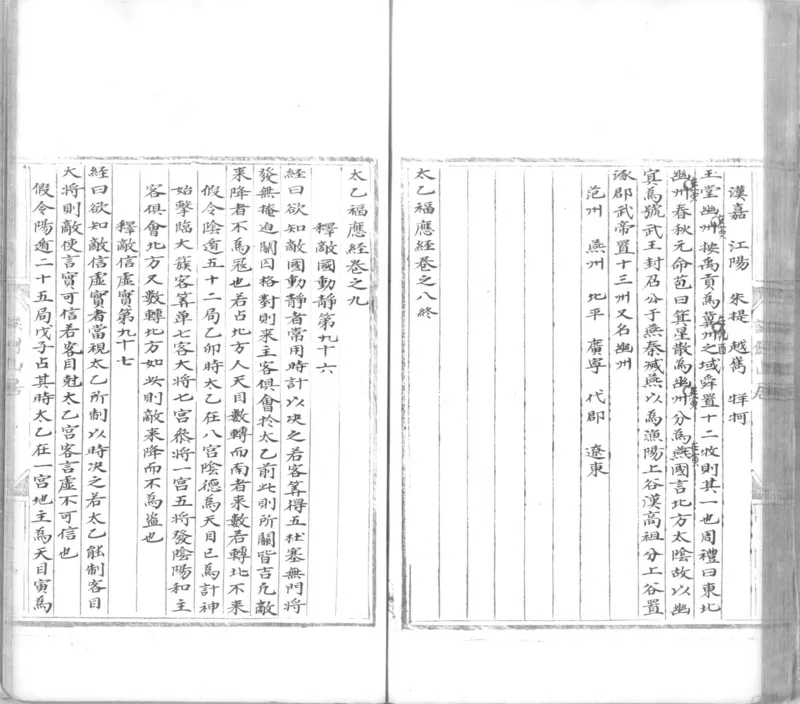 景祐太乙福应经.十卷.明代谈剑山居抄本.书号12136.灰度胶片(1)_绝版书_天涯系列_t涯_绝版古籍电子书合集（13大类）_风水类