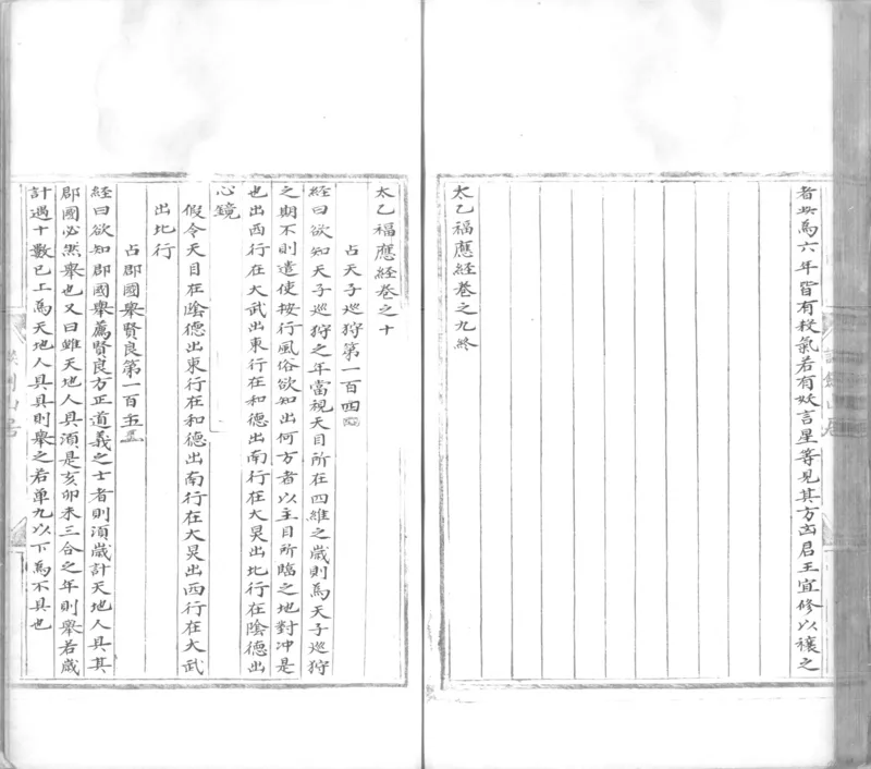 景祐太乙福应经.十卷.明代谈剑山居抄本.书号12136.灰度胶片(1)_绝版书_天涯系列_t涯_绝版古籍电子书合集（13大类）_风水类