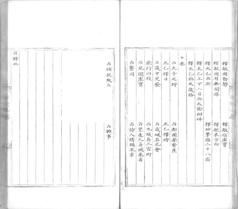 景祐太乙福应经.十卷.明代谈剑山居抄本.书号12136.灰度胶片(1)_绝版书_天涯系列_t涯_绝版古籍电子书合集（13大类）_风水类