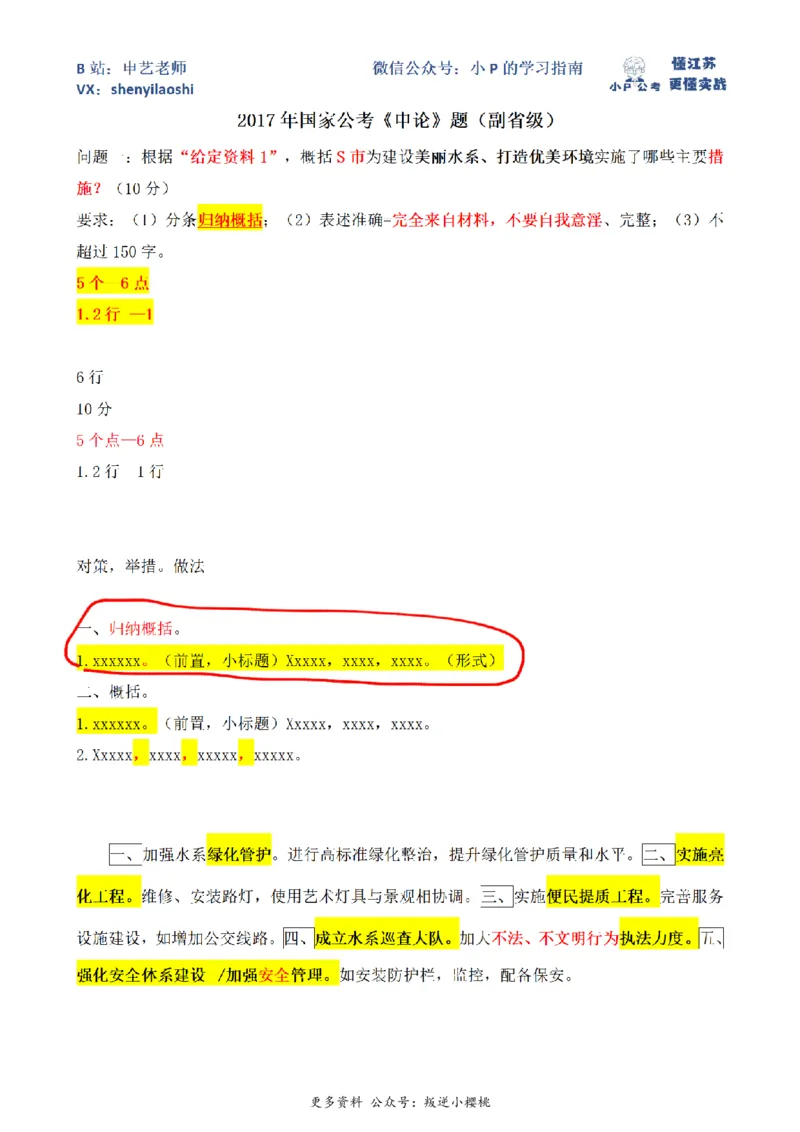 2017年国家公考《申论》题（副省级）第1题（解析）_2026考公资料_（12）小p公考_2025合集_申论申艺（小P公考）公众号：上岸总站_申艺申论讲义_2025年江苏省考申论全程班Day1