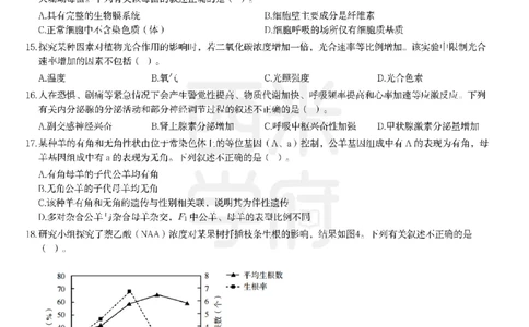 24年上-高中生物真题-题本_教资_25下资料合集二_25下最新科三知识点汇编+思维导图-高中_09.生物_02.历年真题