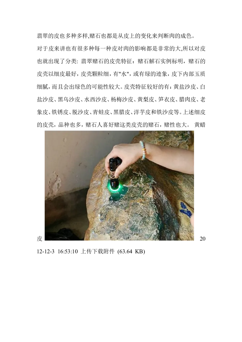 翡翠皮的区别，及皮、壳特征_X018-玉石珠宝鉴定教程最新合集_8、玉石翡翠鉴定与投资电子资料_赌石专题
