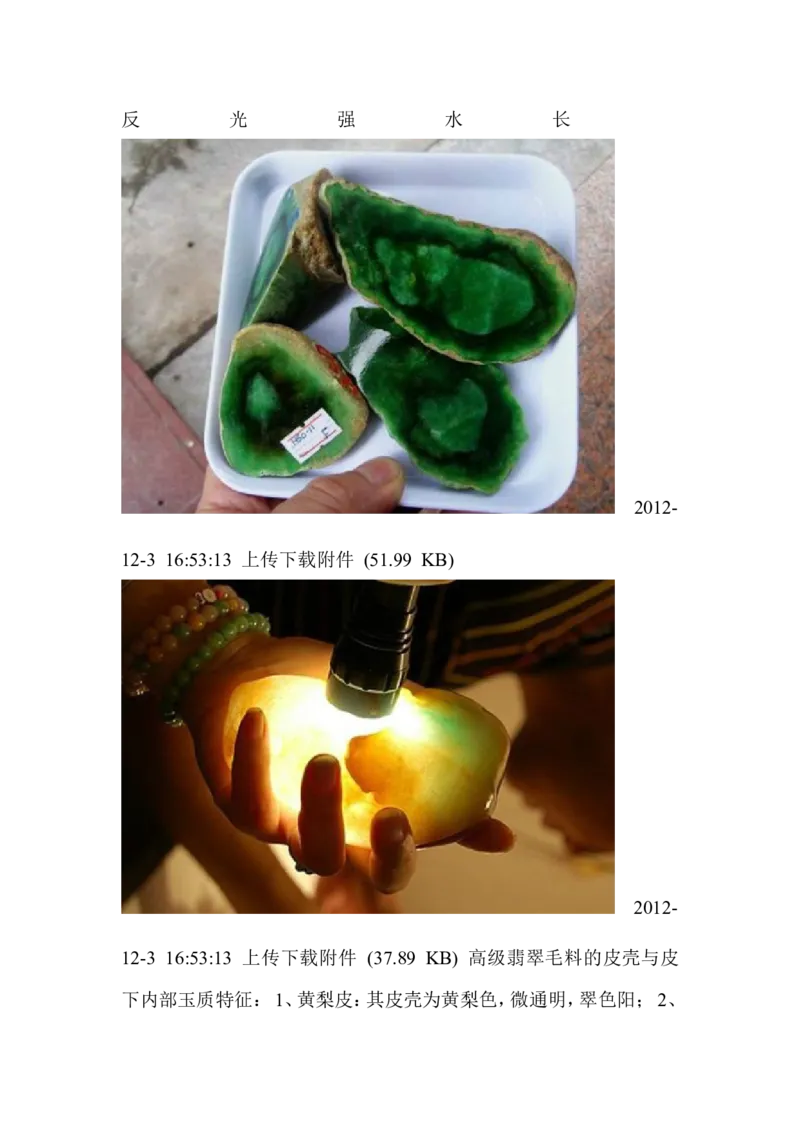 翡翠皮的区别，及皮、壳特征_X018-玉石珠宝鉴定教程最新合集_8、玉石翡翠鉴定与投资电子资料_赌石专题