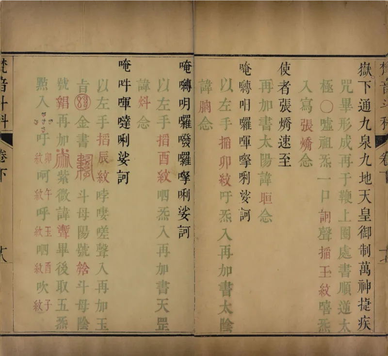 梵音斗科.上下卷.清.娄近垣.撰.清雍正时期四色套印刊本(1)_绝版书_天涯系列_t涯_绝版古籍电子书合集（13大类）_道家