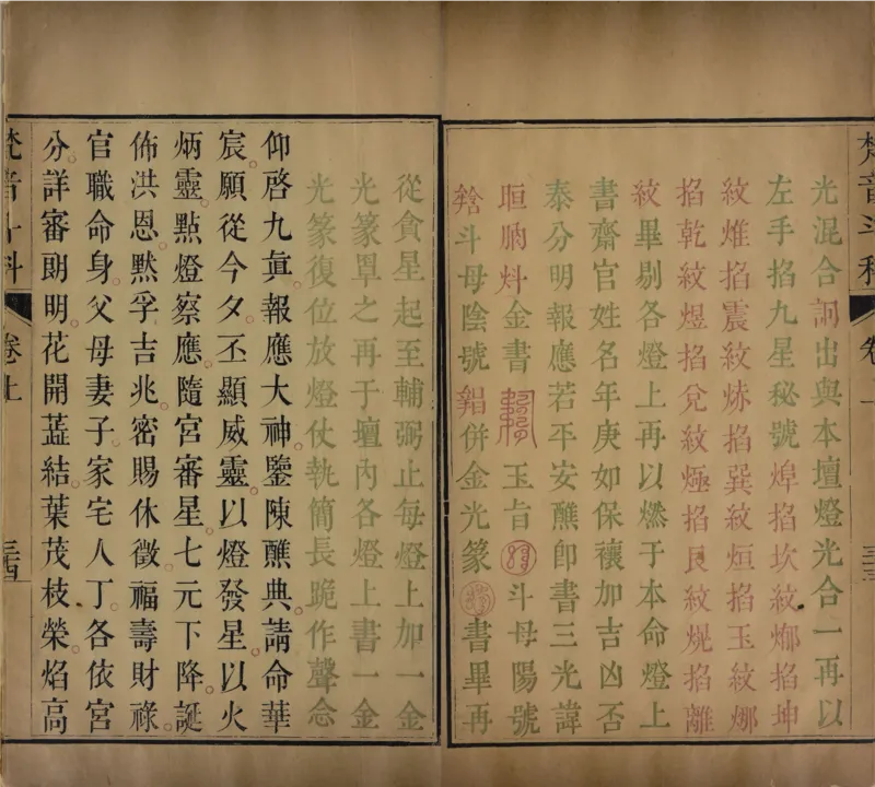 梵音斗科.上下卷.清.娄近垣.撰.清雍正时期四色套印刊本(1)_绝版书_天涯系列_t涯_绝版古籍电子书合集（13大类）_道家