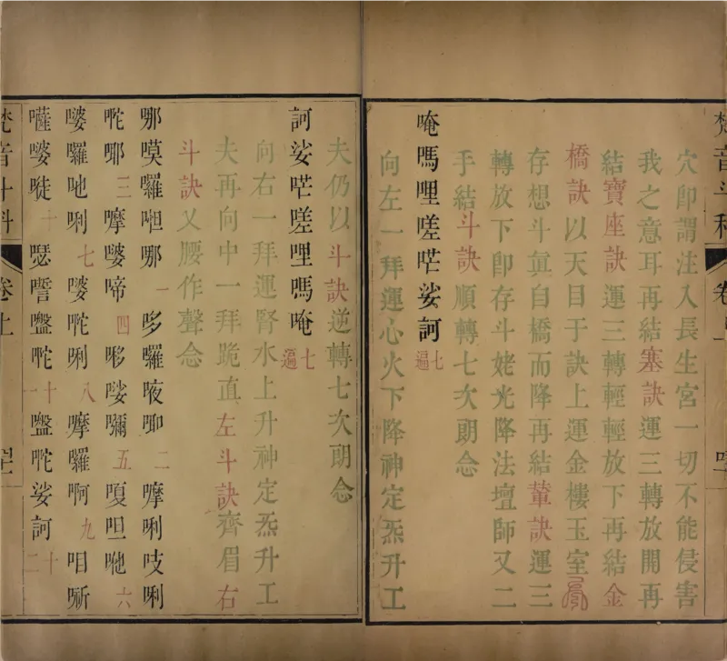 梵音斗科.上下卷.清.娄近垣.撰.清雍正时期四色套印刊本(1)_绝版书_天涯系列_t涯_绝版古籍电子书合集（13大类）_道家