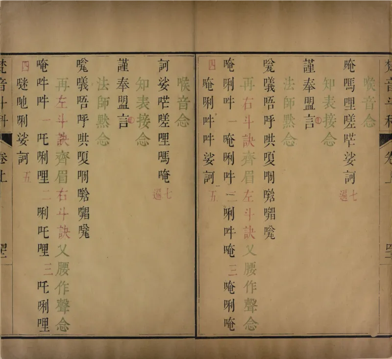 梵音斗科.上下卷.清.娄近垣.撰.清雍正时期四色套印刊本(1)_绝版书_天涯系列_t涯_绝版古籍电子书合集（13大类）_道家