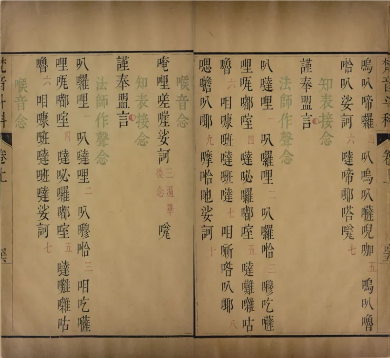 梵音斗科.上下卷.清.娄近垣.撰.清雍正时期四色套印刊本(1)_绝版书_天涯系列_t涯_绝版古籍电子书合集（13大类）_道家