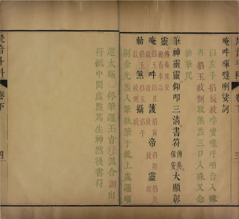 梵音斗科.上下卷.清.娄近垣.撰.清雍正时期四色套印刊本(1)_绝版书_天涯系列_t涯_绝版古籍电子书合集（13大类）_道家