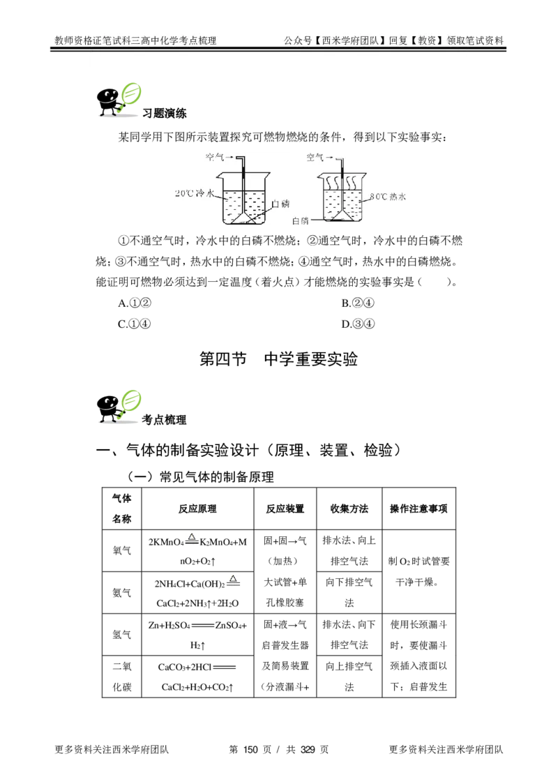 高中化学-考点梳理1_教资_25下资料合集二_25下最新科三知识点汇编+思维导图-高中_12.化学_04.考点梳理