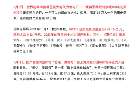 2024年1月时政热点（国内+国际）(OCR)_26吉林考备考资料包_03吉林时政-省情省况-工作报告更至12月_全国时政全国时政热点（持续更新）_24-26年时政_2024时政_24年01月