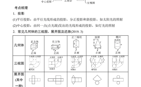 2025年中考数学总复习33微专题视图与投影学案（含答案）_2数学总复习_2025中考复习资料_2025年中考二轮数学总复习微专题学案（含答案）