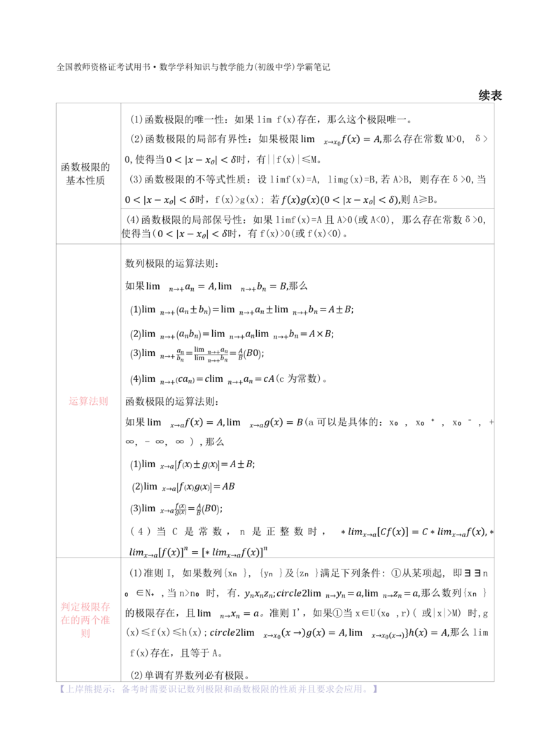 初中数学-学霸笔记62页_教资_初高中2026教资_26上资料（持续更新）_初中科三_初中科目三资料合集①_初中数学