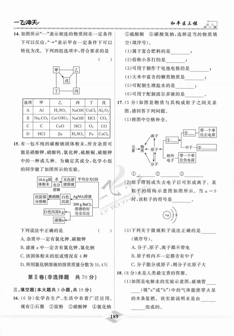 一飞冲天-中考模拟试题汇编-化学_《一飞冲天-中考专项》2026版_一飞冲天-中考模拟试题汇编（2024版）