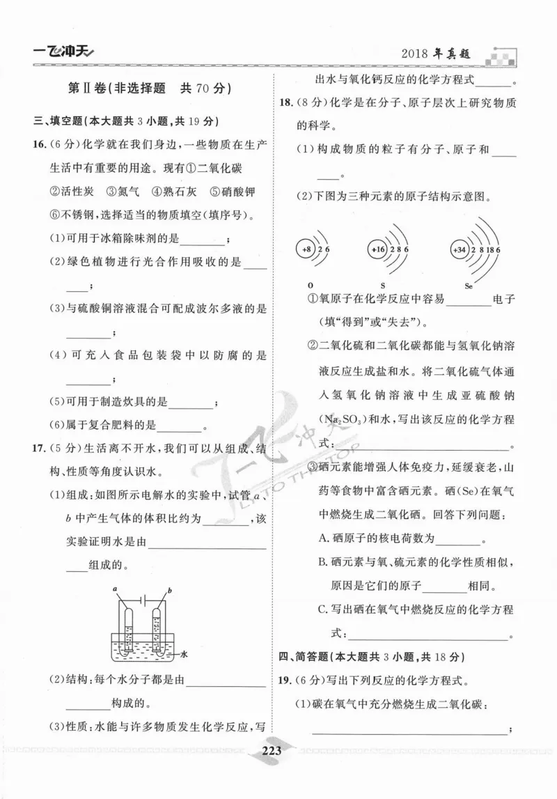 一飞冲天-中考模拟试题汇编-化学_《一飞冲天-中考专项》2026版_一飞冲天-中考模拟试题汇编（2024版）