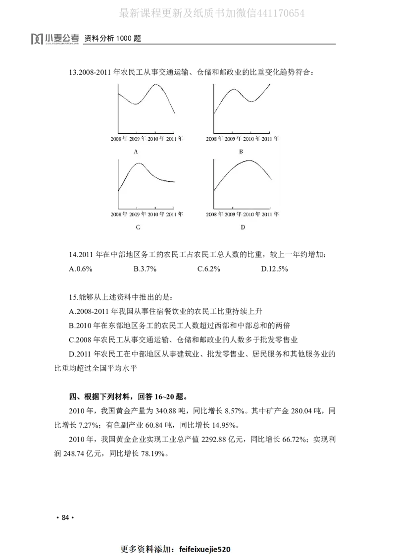 2020小麦资料分析1000题-题本_26吉林考备考资料包_11省考刷题包_09行测6000题