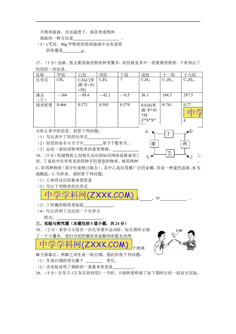 2012年辽宁省沈阳市中考化学试题及答案_中考真题_5.化学中考真题2015-2024年_地区卷_辽宁化学_辽宁化学_沈阳化学08-22