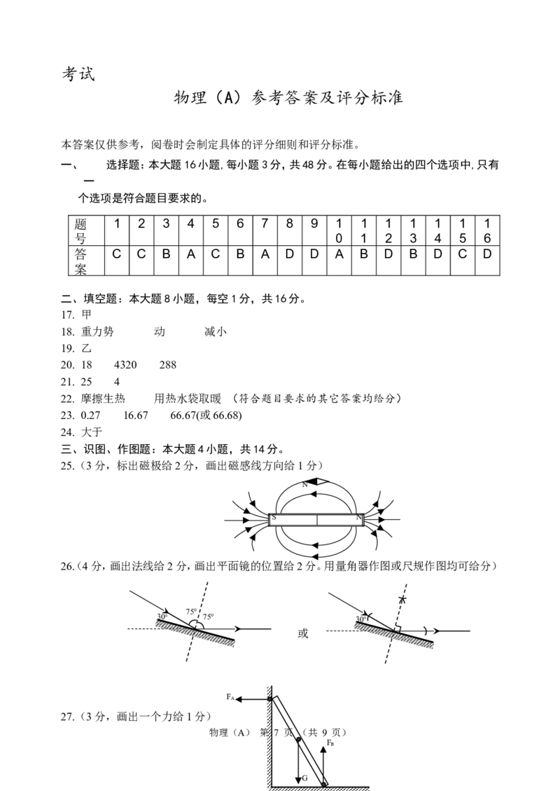 2013年甘肃省兰州市中考物理试题及答案_中考真题_4.物理中考真题2015-2024年_地区卷_甘肃省_甘肃兰州物理08-21