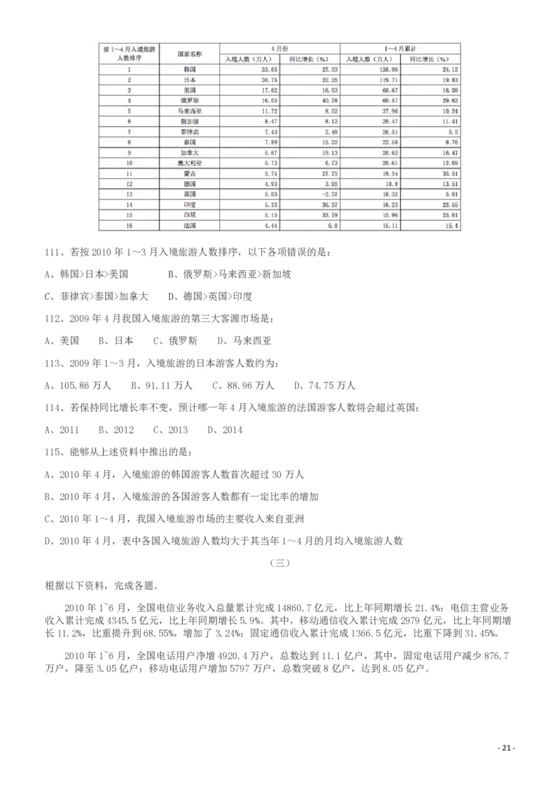 2011年917公务员联考《行测》（河南、福建、甘肃、重庆、新疆兵团）_26河南省考备考资料包_01河南公务员考试真题07-25_河南公务员考试真题&mdash;&mdash;行测09-25pdf版_题目