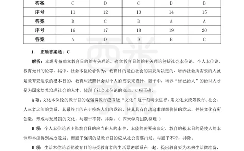 十年真题答案-小学科二-纯选择题版_教资_25下资料合集二_2025下（科一科二）十年真题汇编「最新完整版❗️」_小学：10年教资真题汇编_真题拆分-纯选择题版