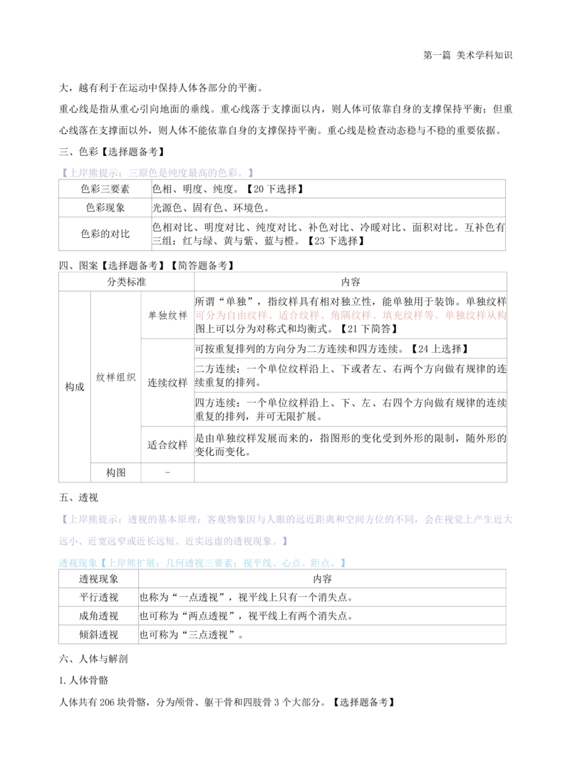 初中美术学霸笔记62页_教资_初高中2026教资_26上资料（持续更新）_初中科三_初中科目三资料合集①_初中美术
