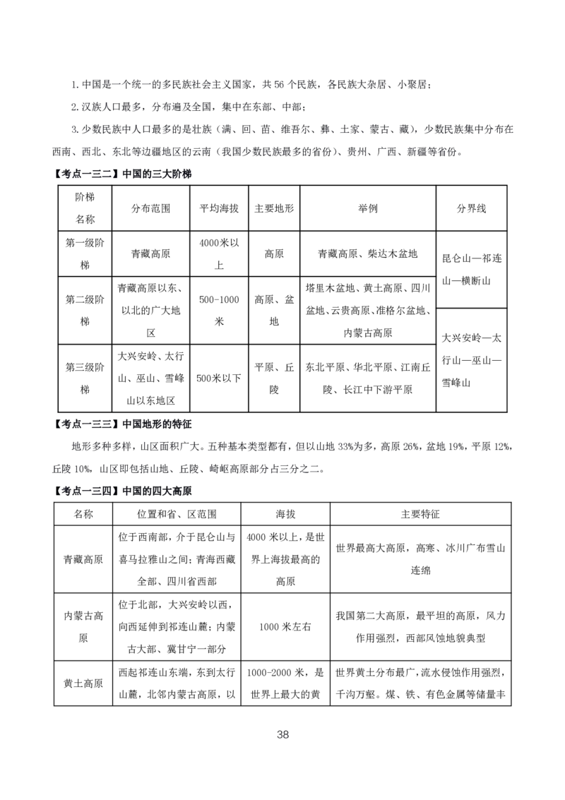 初高中地理高频考点_教资_2026上半年中学教资笔试（更新中）_03教资笔试高频考点清单（科一+科二+科三）_教资笔试科三高频考点