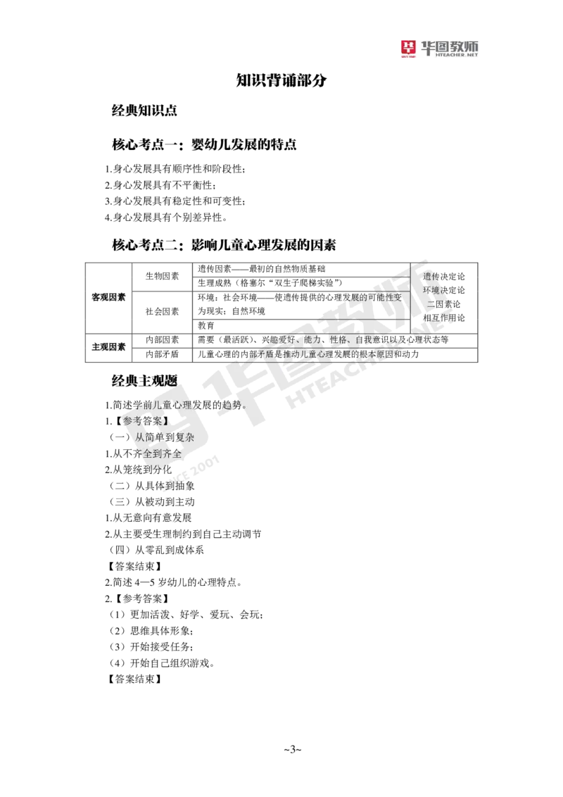 幼儿园保教知识与能力_教资_教资笔试默写重点笔记