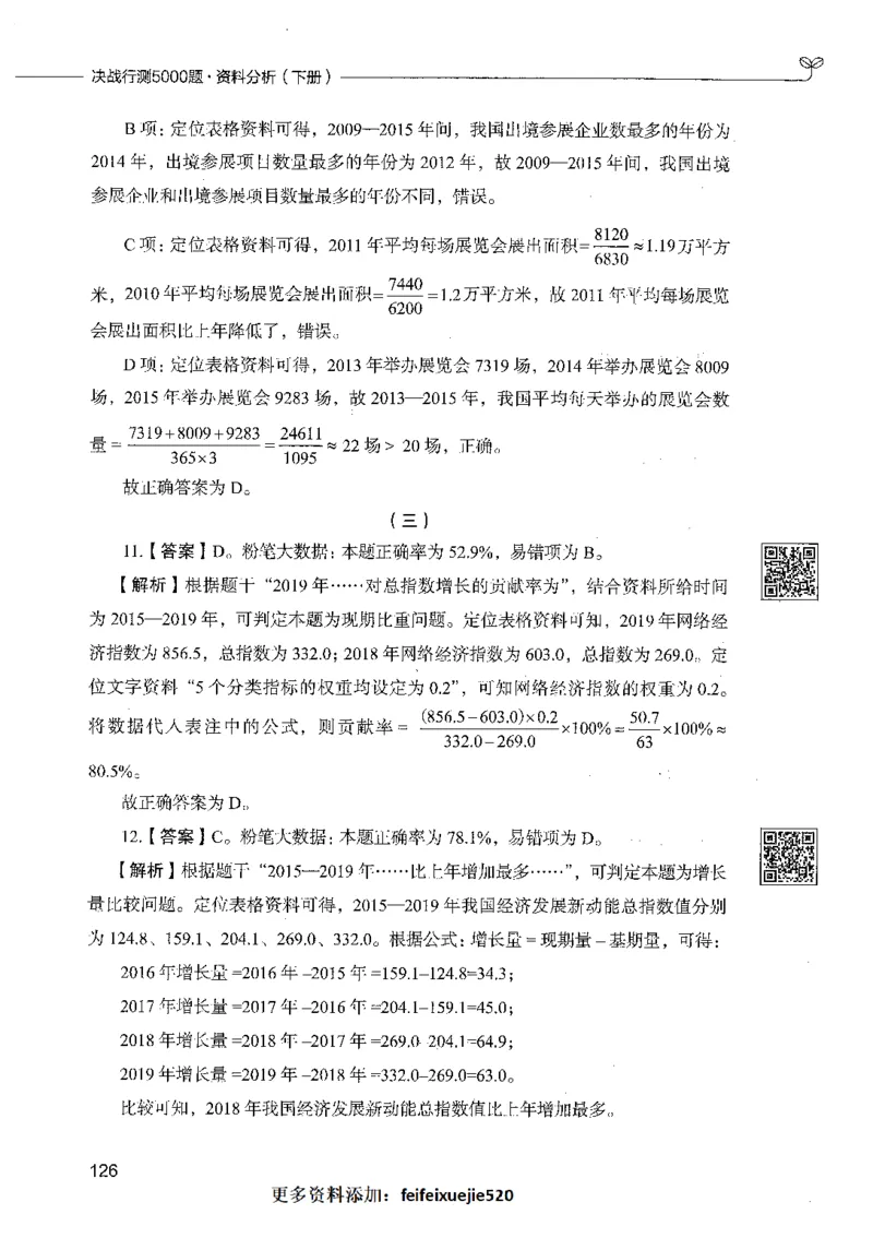 10资料分析（答案）_26吉林考备考资料包_11省考刷题包_04决战行测5000题_行测5000题2021年7月版次