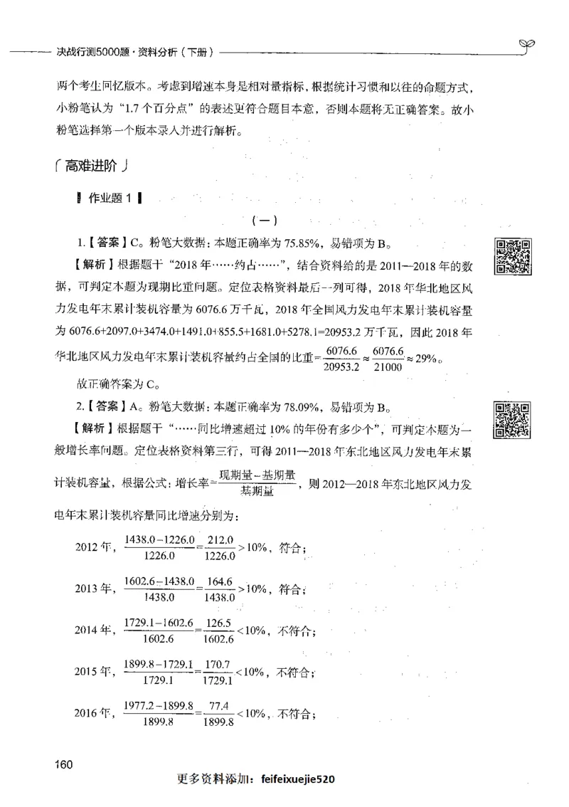 10资料分析（答案）_26吉林考备考资料包_11省考刷题包_04决战行测5000题_行测5000题2021年7月版次