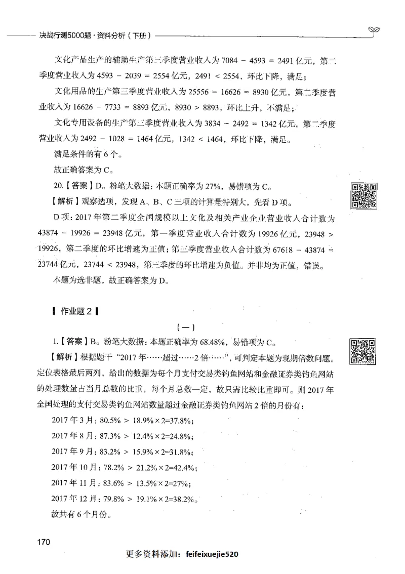 10资料分析（答案）_26吉林考备考资料包_11省考刷题包_04决战行测5000题_行测5000题2021年7月版次