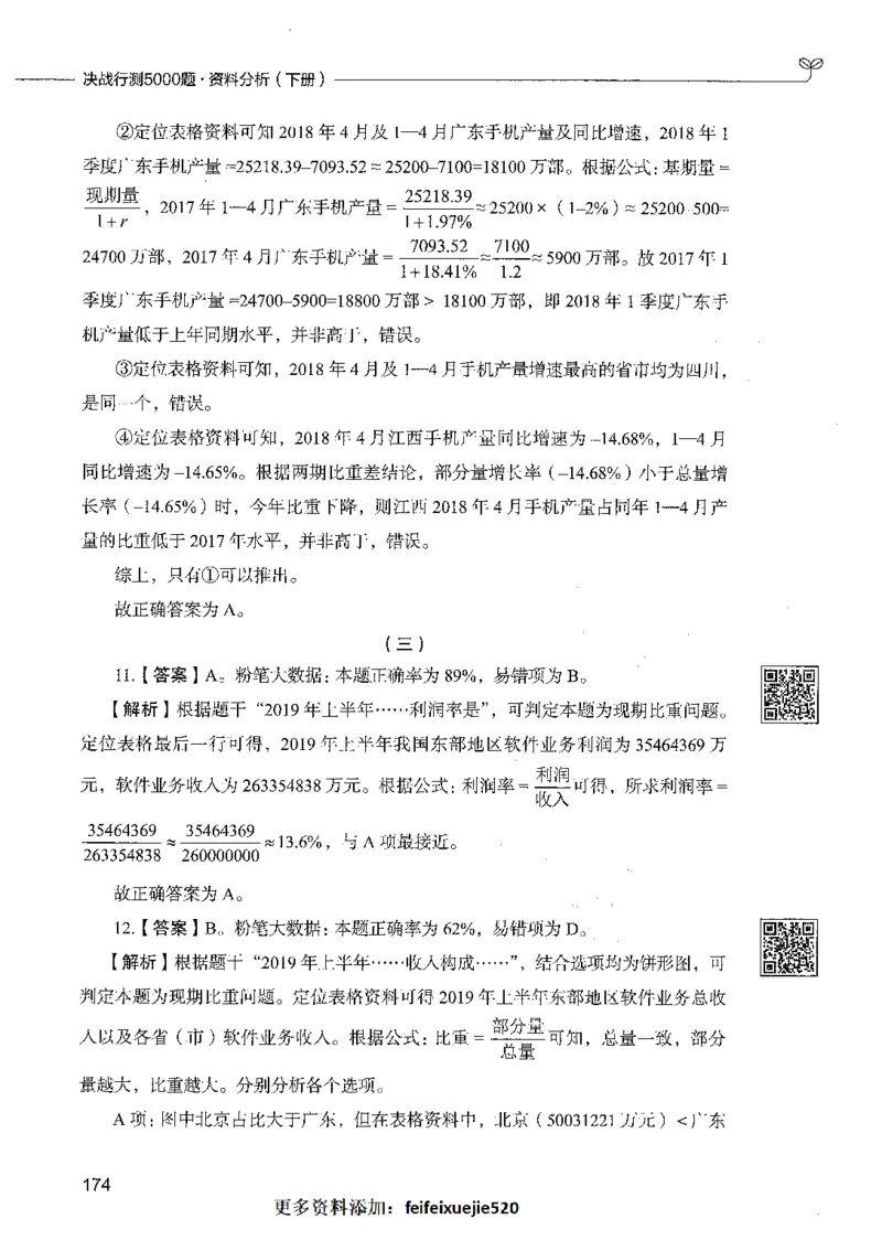 10资料分析（答案）_26吉林考备考资料包_11省考刷题包_04决战行测5000题_行测5000题2021年7月版次