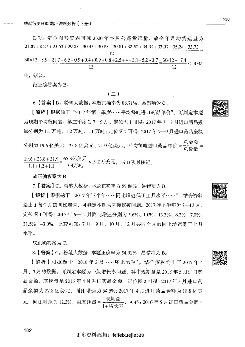 10资料分析（答案）_26吉林考备考资料包_11省考刷题包_04决战行测5000题_行测5000题2021年7月版次