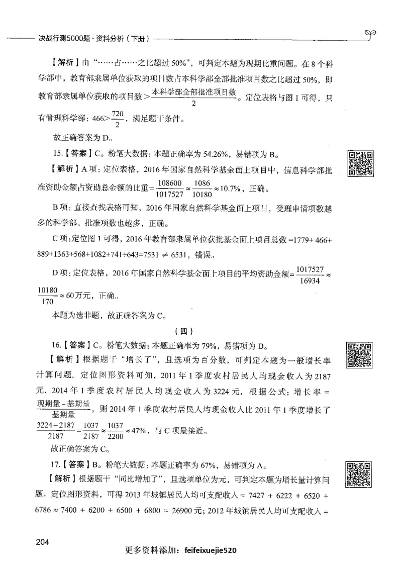 10资料分析（答案）_26吉林考备考资料包_11省考刷题包_04决战行测5000题_行测5000题2021年7月版次