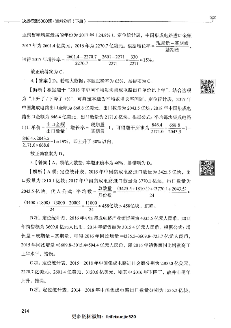 10资料分析（答案）_26吉林考备考资料包_11省考刷题包_04决战行测5000题_行测5000题2021年7月版次