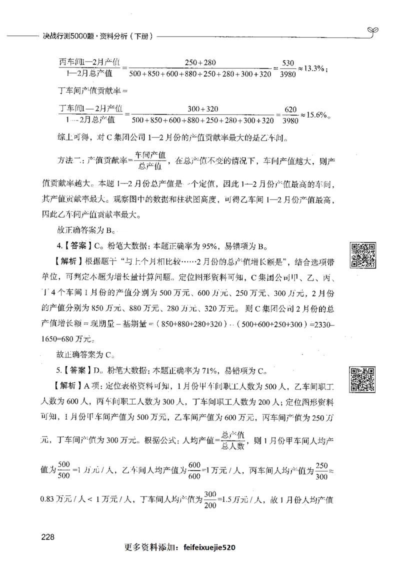 10资料分析（答案）_26吉林考备考资料包_11省考刷题包_04决战行测5000题_行测5000题2021年7月版次