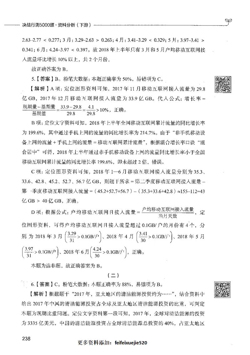 10资料分析（答案）_26吉林考备考资料包_11省考刷题包_04决战行测5000题_行测5000题2021年7月版次