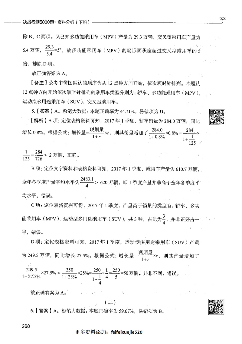 10资料分析（答案）_26吉林考备考资料包_11省考刷题包_04决战行测5000题_行测5000题2021年7月版次