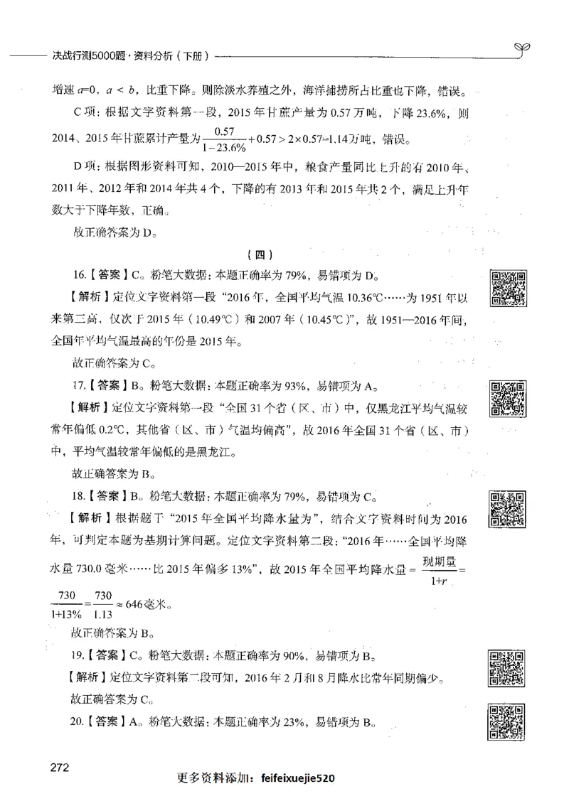 10资料分析（答案）_26吉林考备考资料包_11省考刷题包_04决战行测5000题_行测5000题2021年7月版次
