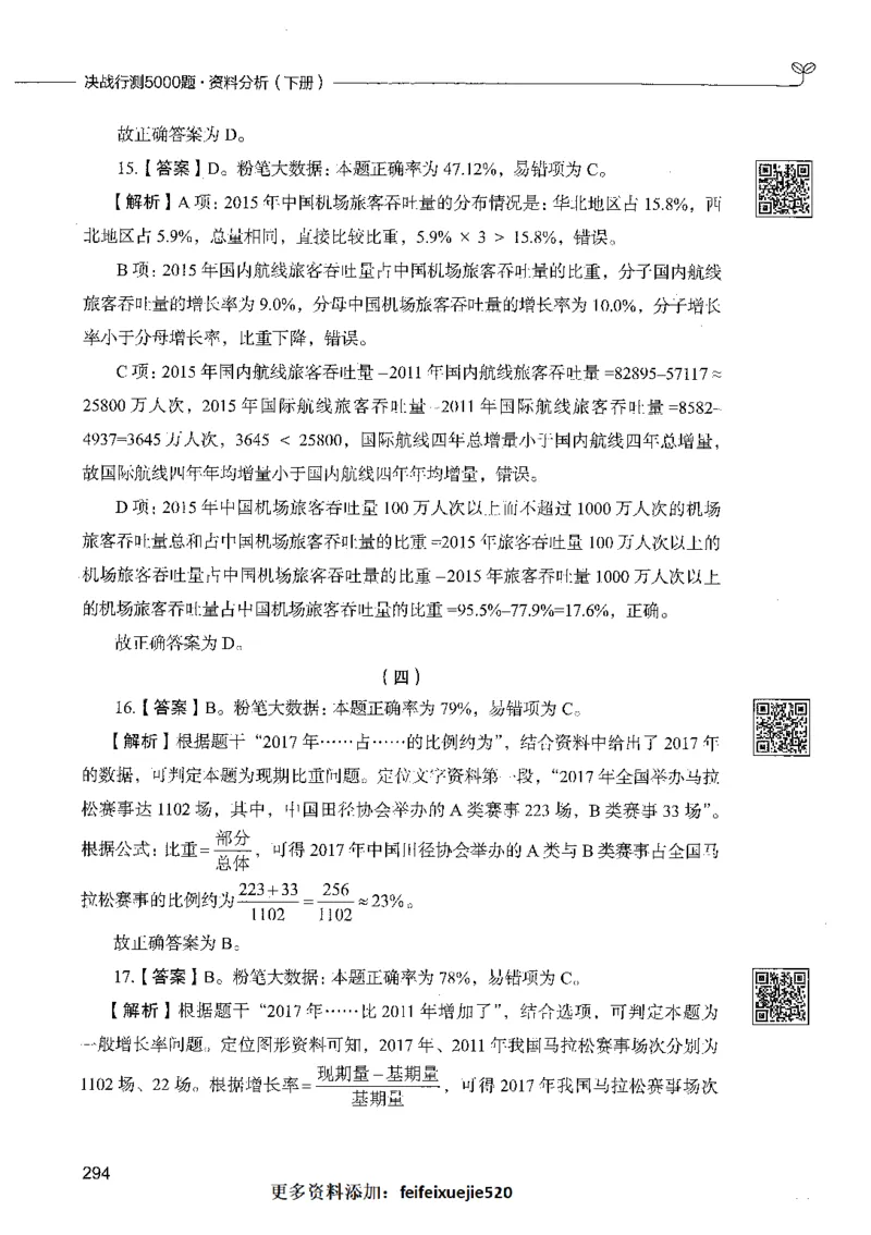 10资料分析（答案）_26吉林考备考资料包_11省考刷题包_04决战行测5000题_行测5000题2021年7月版次