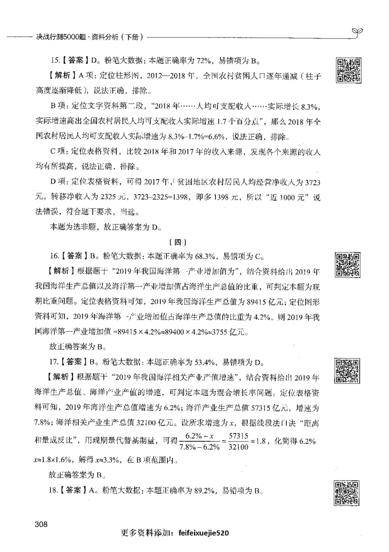 10资料分析（答案）_26吉林考备考资料包_11省考刷题包_04决战行测5000题_行测5000题2021年7月版次
