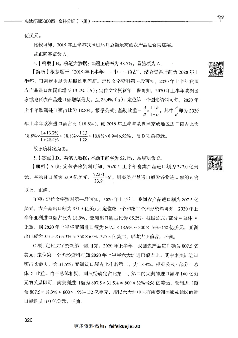 10资料分析（答案）_26吉林考备考资料包_11省考刷题包_04决战行测5000题_行测5000题2021年7月版次
