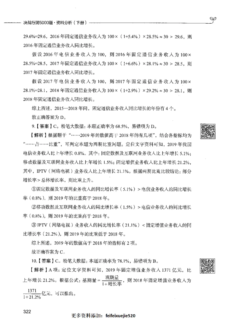 10资料分析（答案）_26吉林考备考资料包_11省考刷题包_04决战行测5000题_行测5000题2021年7月版次