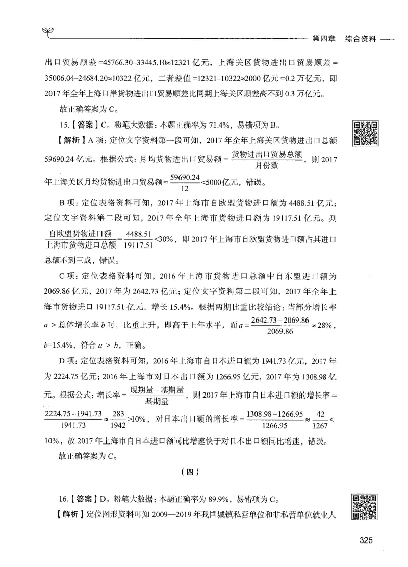 10资料分析（答案）_26吉林考备考资料包_11省考刷题包_04决战行测5000题_行测5000题2021年7月版次