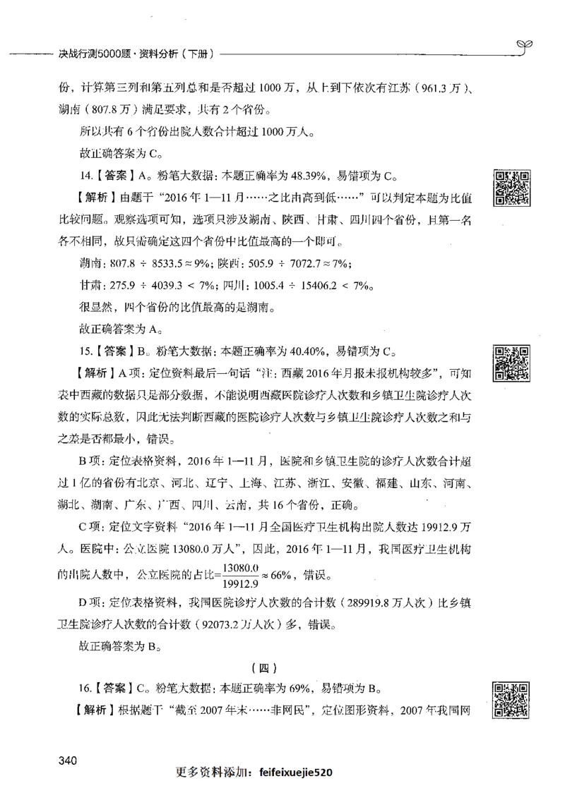 10资料分析（答案）_26吉林考备考资料包_11省考刷题包_04决战行测5000题_行测5000题2021年7月版次