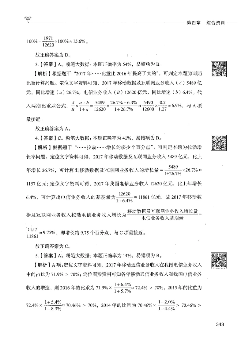 10资料分析（答案）_26吉林考备考资料包_11省考刷题包_04决战行测5000题_行测5000题2021年7月版次